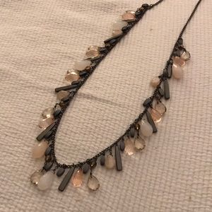 Long nude necklace